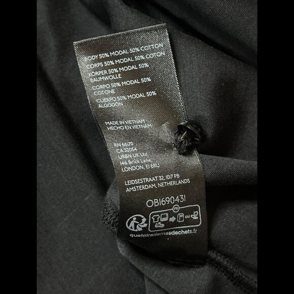 New Anthropologie Top XL Womens Black Sleeveless Keyhole Shirt Modal Cotton - Picture 6 of 6